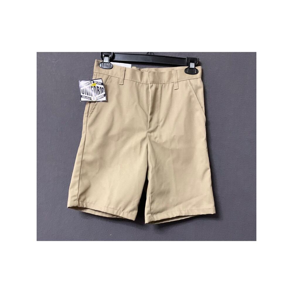 Authentic‎ Galaxy Shorts Boys 8 Khaki Chino School Uniform Adjustable Waist NWT